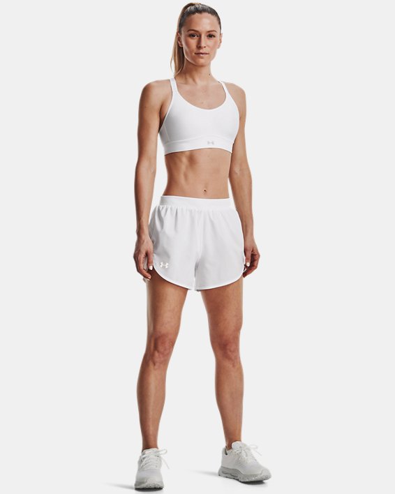 Women's UA Fly-By Elite 3'' Shorts, White, pdpMainDesktop image number 2